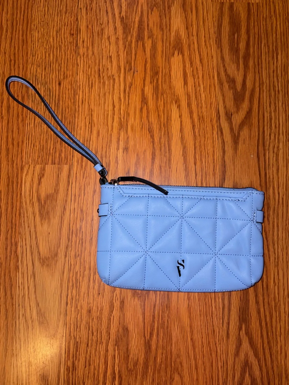 Simply Vera Quilted Light Blue Wristlet Wallet